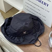 ราคา โบว์ปักปีกกว้างหมวกกันแดดหน้าร้อน Topi Bucket บางๆ (21870733947)