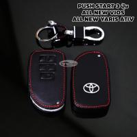 ราคา ซองกุญแจ รีโมท PUSH START 3 ปุ่ม สีดำ สำหรับ ALL NEW TOYOTA YARIS ATIV (512228475)