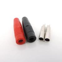 ราคา 5Pcs 1 pair brass copper 4mm Insulated Banana Female socket Jack Plug copper Wire Solder cable Connector red black TH11LA (21471947523)