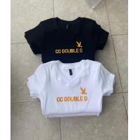 ราคา เสื้อยืดแฟชั่น คอกลม ปัก CC DOUBLE O แบบยาวมี นก (19009483166)
