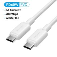 ราคา Vention PD 60W Type C to type C Cable สายชาร์จเร็ว for iPhone 15 Pro Max หัวเว่ยเมท 60 ซัมซุง S24 23 Ultra Xiaomi Dell Lenovo ASUS สายชาร์จ usb (21830267189)