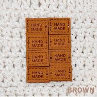 ราคา แพ็คละ 8 ชิ้น ป้าย Handmade ป้าย Handmade จิ๋ว เลียนแบบหนังกลับ ขนาด 1 5x2 ซม (15348793567)