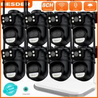ราคา BESDER กล้องวงจรปิด 12MP กล้อง 8CH Mini NVR WiFi IP กล้อง หน้าจอคู่ การติดตามอัตโนมัติ Ai Human Detection กลางแจ้ง 8X ซูมสี Night Vision ชุดกล้องวงจรปิด CCTV (22093019228)