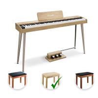 ราคา Donner DDP 60 Upright Digital Piano เปียโนไฟฟ้า พร้อมเก้าอี้ DDP60 DDP 60 Electric Piano (21695313082)