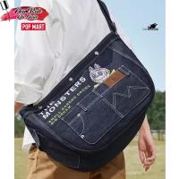 ราคา Labubu THE MONSTERS Spring Wild Home กระเป๋าสะพายไหล่ ผ้ายีน เหมาะกับการเดินทางกลางแจ้ง พร้อมส่ง (21723265244)