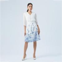 ราคา ESPADA เดรสลายพิมพ์ฟลอรัล ผู้หญิง สีน้ำเงินอ่อน Toile De Fleurs Print Dress 04847 (22119276517)
