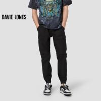 ราคา DAVIE JONES กางเกงจ็อกเกอร์ เอวยางยืด ขาจั๊ม สีดำ Drawstring Joggers in Black GP0065 BK (20036489070)