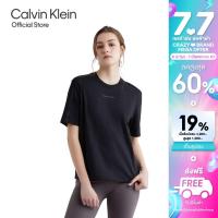 ราคา CALVIN KLEIN เสื้อยืดแขนสั้นผู้หญิง Essentials ทรง Relaxed รุ่น 4WS4K233 001 สีดำ (21727947517)