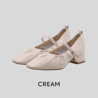ราคา Plush Studios Elle Pump Shoes รองเท้า ballerina pump สูง 1 5 สายคาดหน้าเท้า (19561714503)