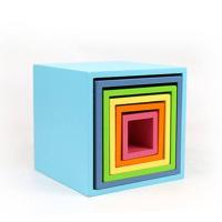 ราคา NewToys มอนเตสซอรี่ Montessori บล็อกไม้สายรุ้ง Rainbow block (10693309340)