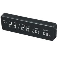 ราคา Digital Wall Clock Big LED Time Calendar Temperature Humidity Display Desk Table Clocks Electronic LED Wall Watch Decor EU Plug (11652242450)