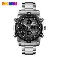 ราคา SK1389 แท้ 100 นาฬิกาข้อมือผู้ชาย สายสแตนเลส กันน้ำ 2 ระบบ มีเก็บเงินปลายทาง (17760519167)