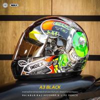 ราคา หมวกกันน็อค INDEX รุ่น 811 แว่นชั้นเดี่ยว มีให้เลือกสีพื้น และลาย size L ขนาด 58 60 ซม (21564560740)