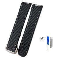 ราคา 20mm Rubber Silicone Watch Strap Fit For Omega Seamaster 300 AT150 Aqua Terra Ultra Light 8900 Steel Buckle Watchband Bracelets (19703924836)