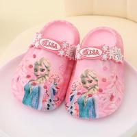 ราคา Disney Childrens Hole Sandals Girls Summer Home Slipper Cartoon Frozen Princess Elsa Sandals Slipper Outdoor Beach Shoes (22051335728)