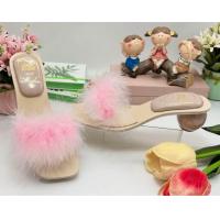 ราคา รองเท้าส้นกลม2นิ้ว รุ่นขนนก (20079274896)