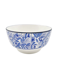 ราคา QIQI จานเซรามิก ชาม ถ้วย มีสไตล์จีนสีน้ำเงิน 3ใบ ชุด (21382351210)