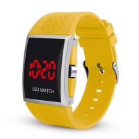 ราคา นาฬิกาข้อมือ LED กีฬาดิจิตอลปรับได้สำหรับทั้งชายและหญิงแสดงหน้าปัดวันทรงสี่เหลี่ยมผืนผ้า (19902976625)