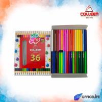 ราคา สีไม้ ดินสอสีไม้ Colleen 12 24 36 48 60สี 1 และ 2 หัว นีออน neon 1 กล่อง (20208047234)