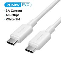 ราคา Vention PD 60W Type C to type C Cable สายชาร์จเร็ว for iPhone 15 Pro Max หัวเว่ยเมท 60 ซัมซุง S24 23 Ultra Xiaomi Dell Lenovo ASUS สายชาร์จ usb (21830267197)