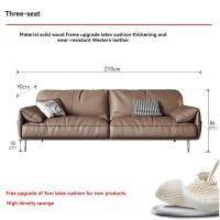 ราคา AUGA Sofa Set โซฟา โซฟา4ที่นั่ง sofa Real leather couch for Living room (21275200131)