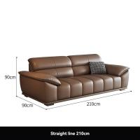 ราคา AUGA โซฟาวินเทจ vintage โซฟาหนังวินเทจ Genuine Leather cowhide 4 seater for living room Brown (21274721323)