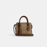ราคา Coach CO975 Andrea Mini Carryall In Signature Canvas IME74 กระเป๋าสะพายข้างผู้หญิง สี Im Khaki Saddle 2 (21660265544)