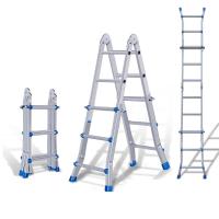 ราคา HW รับประกัน 20 ปี บันได บันไดพับได้ หนา 5 มม บันไดอลูมิเนียม รับน้ำหนักได้ 500KG 3ขั้น 4ขั้น 5ขั้น 6ขั้น 0 9m 6 2m ยืดไสลด์ขึ้นและลง (22053426200)