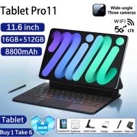 ราคา ซื้อ1แถม6 แท็บเล็ต11 6นิ้วRAM16G ROM512G Android11 2แท็บเล็ตลดราคาเดิม2024ขายใหญ่Legit iPadแท็บเล็ตราคาถูกWifi 4G 5G 10 Coreหน้าจอโปรเซสเซอร์Full HDแท็บเล็ต8800 MAh Androidแท็บเล็ตสำหรับเด็กจัดส่งฟรี 