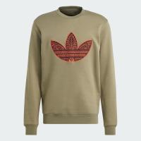 ราคา adidas ไลฟ์สไตล์ เสื้อวอร์มคอกลมผ้าลูกฟูก Appliqué ผู้ชาย สีเขียว IS5272 (19772819009)