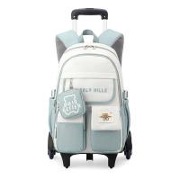 ราคา กระเป๋าเป้ล้อลาก พร้อมล้อลาก 6 ล้อ 2 ล้อ 17 นิ้ว สําหรับเด็กประถมปีนบันไดกระเป๋านักเรียนแบบมีล้อ (21704147352)
