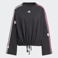 ราคา adidas ไลฟ์สไตล์ เสื้อวอร์ม 3 Stripes พร้อมแผ่นปะผ้าเชนิลล์ลายดอกไม้ ผู้หญิง สีดำ IC0011 (21454006836)