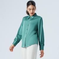 ราคา ESPADA เสื้อเชิ้ตผ้าซาตินมันวาว ผู้หญิง สีเฟรชมินท์ Satin Sheen Shirt 04852 (22120598207)