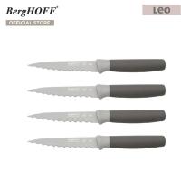 ราคา BergHOFF ชุดมีดสเต๊กสแตนเลสสตีลเคลือบเซรามิค Non Stick 4 ชิ้น รุ่น Leo มีความคม 11 5 ซม สีเทา 3950046 (7974643190)
