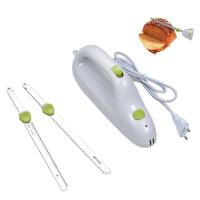 ราคา EU CN Plug ไฟฟ้ามือถือขนมปังหยักมีดสเตนเลสมีดแกะสลักสำหรับห้องครัวตัดเย็น Ham (7492714286)