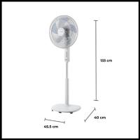 ราคา พัดลมตั้งพื้น 16 นิ้ว TOSHIBA F ASY50TH W แรงลมได้ 3 ระดับ 5 ใบพัด สีขาว มอก 934 2558 EL (21465286010)