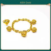 ราคา ASIX GOLD ชุดเครื่องประดับชุบทอง 24k สร้อยคอจี้รูปหัวใจ แหวนรูปหัวใจ แหวนหมั้น สีไม่ดําคล้ํา ไม่ลอกออก (18308590037)