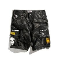 ราคา Aape จักรวาล Multi Pocket กางเกงขาสั้น Velcro APE หัวกางเกงขาสั้นชายหาด (2105576248)