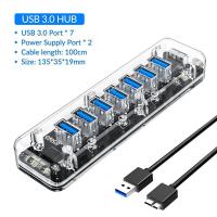 ราคา ORICO Desktop ใส USB 3 0 HUB 4พอร์ต5Gbps ความเร็วสูงพร้อมที่ชาร์จไฟ F4U F7U (8070619401)