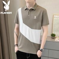 ราคา PLAYBOY เสื้อยืดแขนสั้นคอเสื้อโปโลของผู้ชายเสื้อยืดหลวมระบายอากาศ MODE Korea ฤดูร้อน (18317003982)