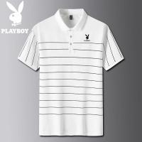 ราคา PLAYBOY เสื้อยืดแขนสั้นคอปกผู้ชายเสื้อยืดแขนสั้นคอปกเสื้อโปโลเทรนด์เกาหลีสำหรับฤดูร้อน (18316601593)