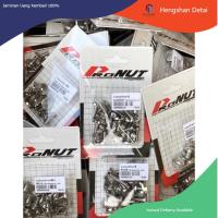 ราคา น็อตชุดสี ทั้งคัน หัวจี้ลาย ก้นหอยแบน สแตนเลสแท้ 100 สีเงิน น้อตชุดสี ใส่กาบ น๊อตใส่ชุดสีทั้งคัน (19535371753)