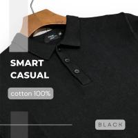 ราคา เสื้อแขนสัันโปโล สีดำ เสื้อโปโลผู้ชาย cotton เสื้อชาย knitwear polo จัดส่งเร็ว (21577984144)