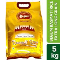 ราคา Begum basmati rice 5 kg ข้าวบาสมาติอินเดีย ยี่ห้อที่ยอดนิยมใช้เยอะสุดในอินเดีย (17419250617)