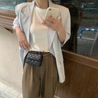 ราคา กระเป๋าสะพายข้าง คาดเอวได้ สายโซ่ทอง หนัง PU 51 1 (21132041490)