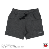 ราคา แตงโม SUIKA กางเกงขาสั้นเอวเชือกผูกสีดำ ผ้าเกล็ดปลา PT PS TERRY (21763875120)