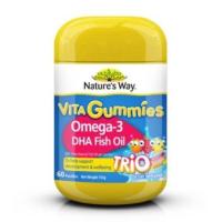 ราคา Natures Way Kids Smart Vita Gummies Omega3 DHA Fish Oil Trio กัมมี่ วิตามิน โอเมก้า3 น้ำมันปลา สำหรับเด็ก 60 เม็ด 17800 (18088414366)