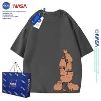 ราคา ASRV เสื้อยืดผู้ชาย เสื้อผ้าผู้ชาย t shirt for men NASA เสื้อยืดฤดูร้อนแขนสั้นเสือภูเขา Kapibara หลวมอเนกประสงค์สำหรับทั้งหญิงและชายลำลองเสื้อยืดคอกลม (22074179050)