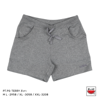 ราคา แตงโม SUIKA กางเกงขาสั้นเอวเชือกผูกสีดำ ผ้าเกล็ดปลา PT PS TERRY (21763875122)