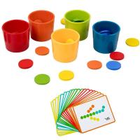 ราคา Tap Yee COD Montessori อุปกรณ์ช่วยสอนคณิตศาสตร์มอนเตสซอรี่ ถ้วยหลากสี ของเล่นไม้ (21909116894)